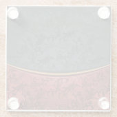 赤くおよび黒いヴィンテージのオーナメント ガラスコースター (裏面)