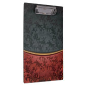 赤くおよび黒いヴィンテージのオーナメント クリップボード (右)