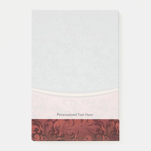 赤くおよび黒いヴィンテージのオーナメント ポストイット (正面)