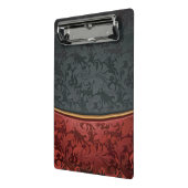 赤くおよび黒いヴィンテージのオーナメント ミニクリップボード (アングル2)