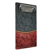 赤くおよび黒いヴィンテージのオーナメント ミニクリップボード (アングル)