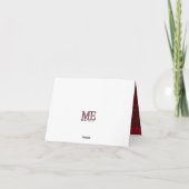 赤くおよび黒いヴィンテージのレースのサンキューカード サンキューカード (裏面)