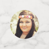 赤くおよび黒い卒業のお祝い コンフェッティ (スモール正面)