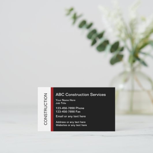 赤くおよび黒い建築 名刺 (スタンド正面)