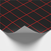 赤くおよび黒い格子2 ラッピングペーパー (角)