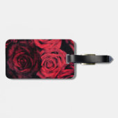 赤くおよび黒い水玉模様のバラ ラゲッジタグ (裏面横)