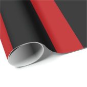赤くおよび黒い縦ストライプ ラッピングペーパー (ロールコーナー)