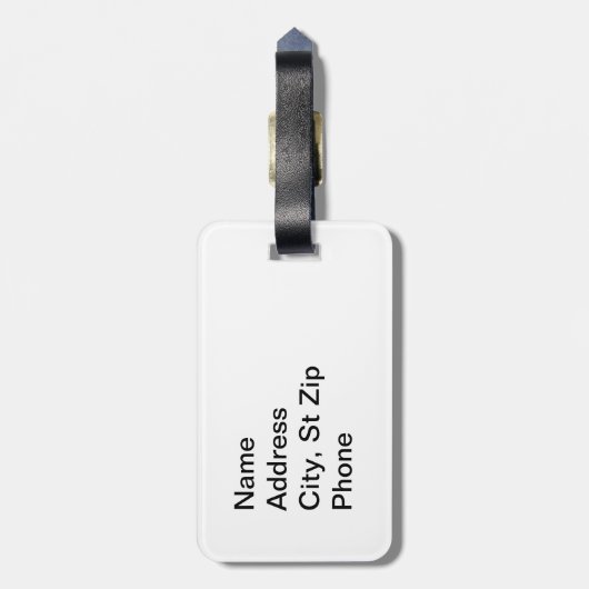 赤くおよび黒い花柄 ラゲッジタグ (裏面縦)