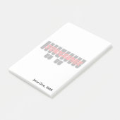 赤くおよび黒い速記者のSteno機械鍵 ポストイット (アングル)