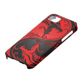 赤くおよび黒い陰陽のドラゴン Case-Mate iPhoneケース (下部)