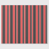 赤くおよび黒いstripes.jpg ラッピングペーパー (フラット)