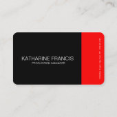 赤くおよび黒く上品な名刺 名刺 (裏面)