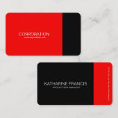 赤くおよび黒く上品な名刺 名刺 (正面/裏面)