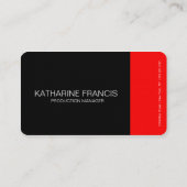 赤くおよび黒く上品な名刺 名刺 (裏面)