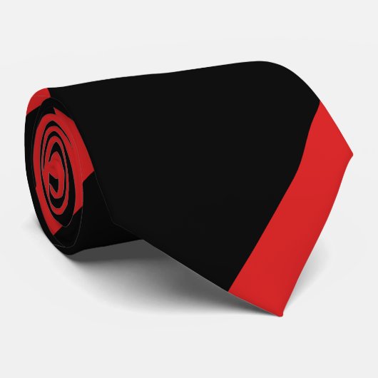 赤くおよび黒く広い連隊ストライプ ネクタイ (ロール)