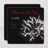 赤くか白いお祝いの保存日付か青5 セーブザデート (正面/裏面)