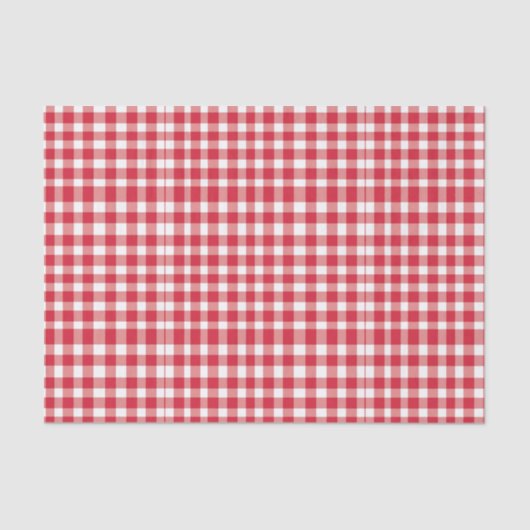 赤くか白いギンガムパターン 薄葉紙 (正面)