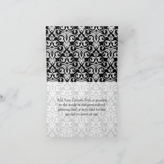 赤くか黒いダマスク織の休日 シーズンカード (内部)