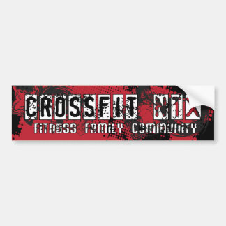 赤くか黒いCrossFit NTXのバンパーステッカー バンパーステッカー