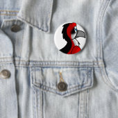 赤くか黒くまたは白い鳥の雑種 缶バッジ (インサイチュ)