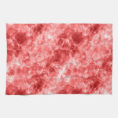 赤くくしゃれた食感 キッチンタオル (横)