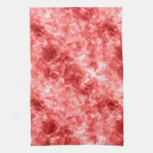 赤くくしゃれた食感 キッチンタオル (縦)