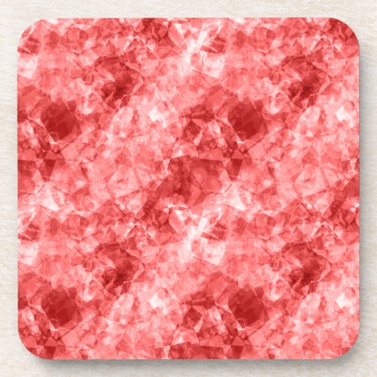 赤くくしゃれた食感 コースター (正面)