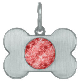 赤くくしゃれた食感 ペットネームタグ