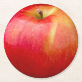 赤くておいしいリンゴ ラウンドペーパーコースター (正面)