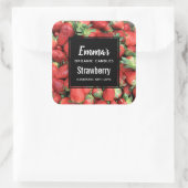 赤くてジューシーなイチゴのローソク事業の写真 スクエアシール (バッグ)