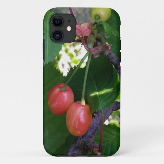 赤くなるチェリー Case-Mate iPhoneケース (裏面)