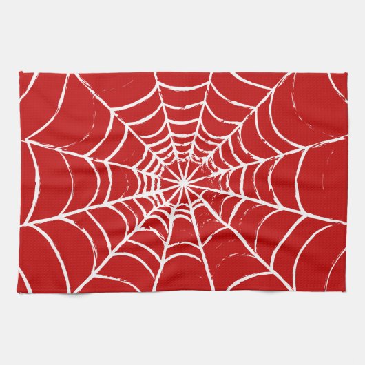 赤くもの巣 キッチンタオル (横)