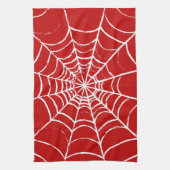 赤くもの巣 キッチンタオル (縦)