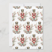 赤くるみエレガント割りカークリスマスホリデーパーティー 招待状 (裏面)