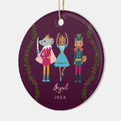 赤くるみ割りバレエ動物の女の子 セラミックオーナメント (左)