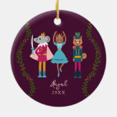 赤くるみ割りバレエ動物の女の子 セラミックオーナメント (裏面)