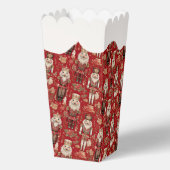 赤くるみ割りパターンのクリスマス雪キャップ フェイバーボックス (裏面)