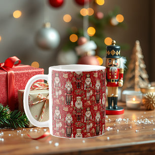 赤くるみ割り人形クリスマス コーヒーマグカップ