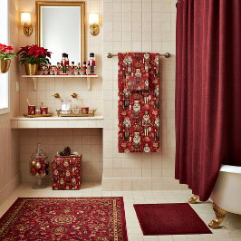 赤くるみ割り人形クリスマス バスタオルセット