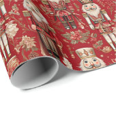 赤くるみ割り人形クリスマス ラッピングペーパー (ロールコーナー)