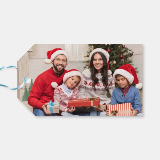 赤くるみ割り写真メリークリスマス ギフトタグ (裏面横)