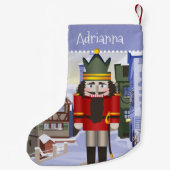 赤くるみ割り、バイエルドイパーソナライズされたツ スモールクリスマスストッキング (裏面)