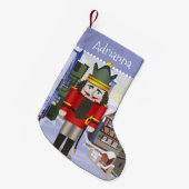 赤くるみ割り、バイエルドイパーソナライズされたツ スモールクリスマスストッキング (正面 (吊り時))