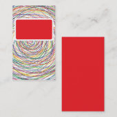 赤くエレガントで抽象的な専門の名刺 名刺 (正面/裏面)