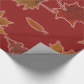 赤くカスタムな色の金紅葉 ラッピングペーパー (角)