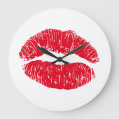 赤くキスをするな唇 ラージ壁時計 (正面)