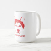 赤くハスキーな改革のマグ コーヒーマグカップ (正面右)