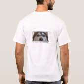 赤くハスキーな改革の白のTシャツ Tシャツ (裏面)