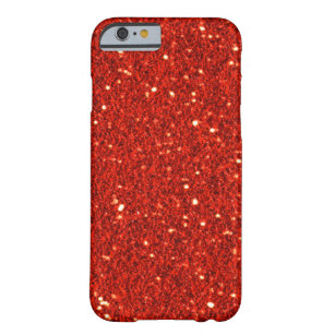 赤くフェイクなグリッターのiPhone6ケース Barely There iPhone 6 ケース