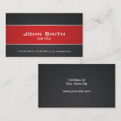 赤くモダンでエレガントな専門の上品 名刺 (正面/裏面)